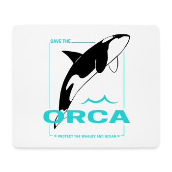 Orca Schützt die Wale und Meer Killerwal Design - Mousepad (Querformat) - Weiß - Vorne