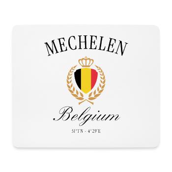 Couronne des armoiries de Belgique de Malines – Souvenir de voyage - Tapis de souris (format paysage) - blanc - Devant