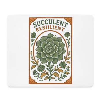 Resilient Succulent | Plants - Mouse Pad (horizontal) - white - Front