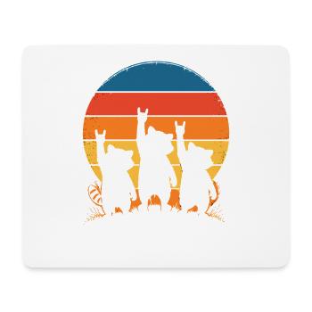 Sunset Dogs Silhouette Punk - Mouse Pad (horizontal) - white - Front