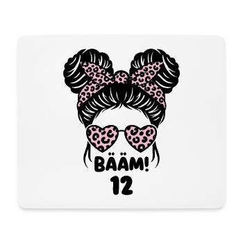 Twelfth Birthday for a Birthday Girl - Mouse Pad (horizontal) - white - Front