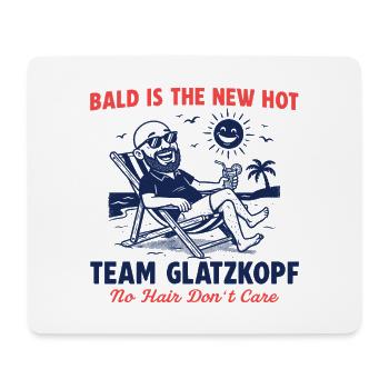 Bald Retro Team Bald Head - No Hair - Mouse Pad (horizontal) - white - Front