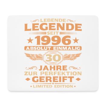 Absolut Einmalig 1996 – 30. Geburtstag Retro - Mousepad (Querformat) - Weiß - Vorne