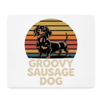 Teckel groovy - Tapis de souris (format paysage) - blanc - Devant