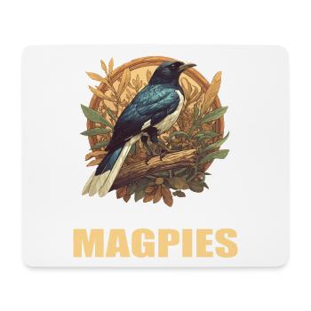 Elstern Elster - Mousepad (Querformat) - Weiß - Vorne