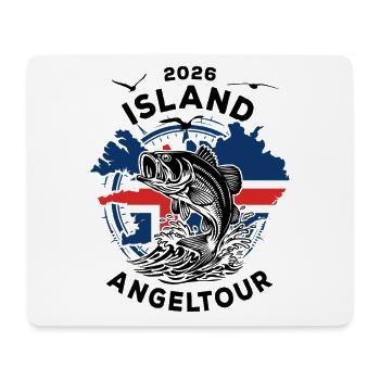 Island Angeltour 2026 Geschenk - Mousepad (Querformat) - Weiß - Vorne