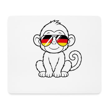 Deutsche flagge Affe deutsch Deutschland Affen - Mousepad (Querformat) - Weiß - Vorne