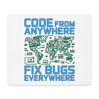 Remote Developer Code From Anywhere Remote Tech - Mouse Pad (horizontal) - white - Front