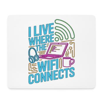 Remote Developer I Live Where The Web Developer - Mousepad (Querformat) - Weiß - Vorne