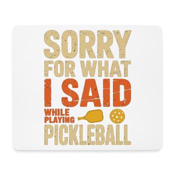 Pickleball T-Shirt für Spieler für  das Training  - Mousepad (Querformat) - Weiß - Vorne
