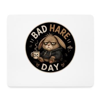 Bad Hare Day Mürrischer Hase - Mousepad (Querformat) - Weiß - Vorne
