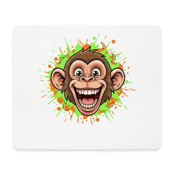 Laughing Monkey Neon Splash - Mouse Pad (horizontal) - white - Front