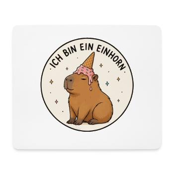 Capybara Einhorn - Mousepad (Querformat) - Weiß - Vorne