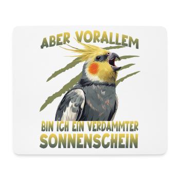 Nymphensittich Vogelhalter exotischer Papagei - Mousepad (Querformat) - Weiß - Vorne