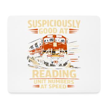 Train numbers in tempo | Trainspotting - Mouse Pad (horizontal) - white - Front