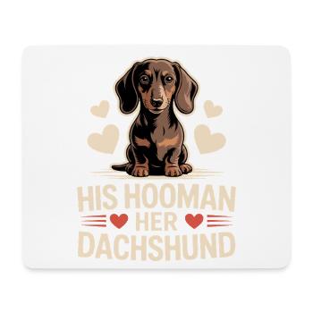 Dachshund Hooman - Mouse Pad (horizontal) - white - Front
