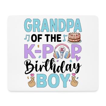 Grandpa of The K-Pop Birthday Boy - Mouse Pad (horizontal) - white - Front