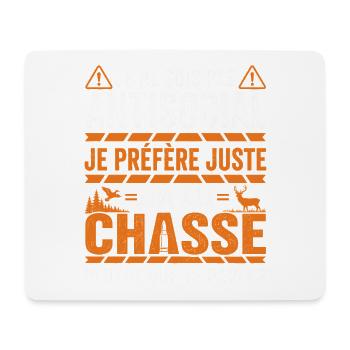 Chasse Cadeau Humour Personnalisé - Tapis de souris (format paysage) - blanc - Devant