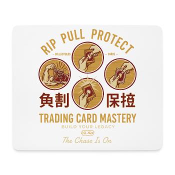 Rip Pull Protect Trading Card Mastery Bau deine - Mousepad (Querformat) - Weiß - Vorne