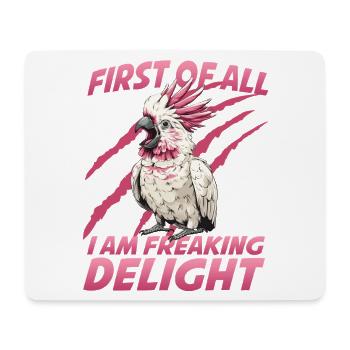 Australian Cockatoo Cockatoo Bird Holder Outfit - Mouse Pad (horizontal) - white - Front