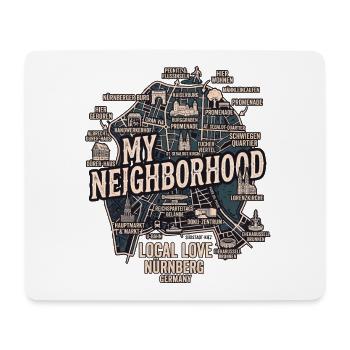 Local Love Nürnberg - Mousepad (Querformat) - Weiß - Vorne