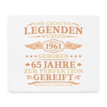 Größte Legenden 1961 geboren – 65. Geburtstag - Mousepad (Querformat) - Weiß - Vorne