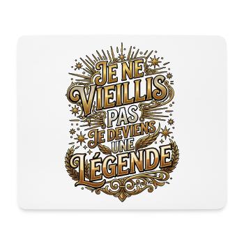 Je ne vieillis pas je deviens une légende - Tapis de souris (format paysage) - blanc - Devant