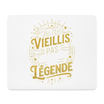 Je ne vieillis pas je deviens une légende - Tapis de souris (format paysage) - blanc - Devant