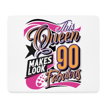 90. Geburtstag Queen - Mousepad (Querformat) - Weiß - Vorne