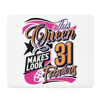 31. Geburtstag Queen - Mousepad (Querformat) - Weiß - Vorne