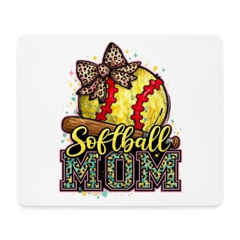 Softball-Mama: Trendige Mama-Softball-Geschenk - Mousepad (Querformat) - Weiß - Vorne