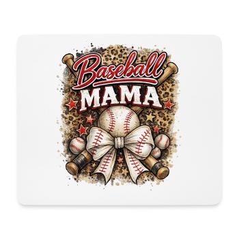 Baseball Mama Schleife Leopard Muttertag Sport  - Mousepad (Querformat) - Weiß - Vorne