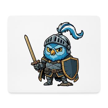 Knight Owl Ren Faire Medieval Festival - Mouse Pad (horizontal) - white - Front