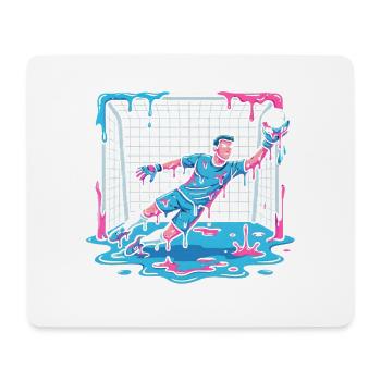 Gardien de but liquide qui goutte - Tapis de souris (format paysage) - blanc - Devant