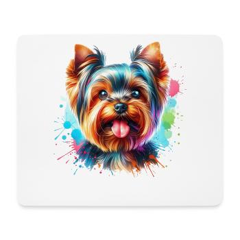 Yorkshire Terrier Motif - Mouse Pad (horizontal) - white - Front