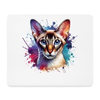 Oriental Shorthair Motif - Mouse Pad (horizontal) - white - Front