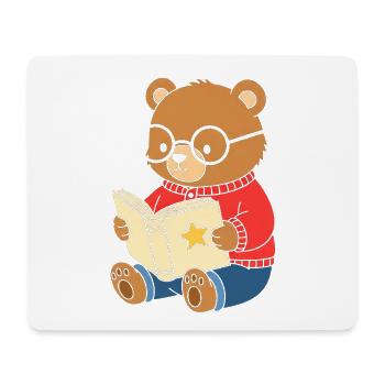 Little bear reads star book - Mouse Pad (horizontal) - white - Front