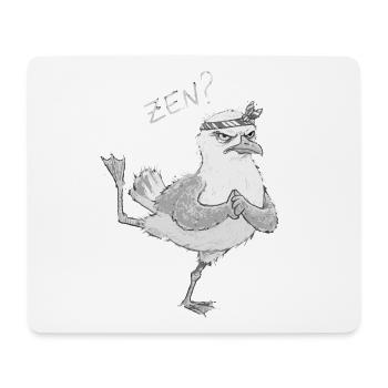 Yoga Seagull Zen Meditation - Mouse Pad (horizontal) - white - Front