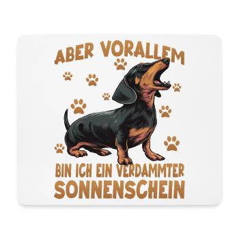 Dackel Dachshund Wursthund Hundehalter Outfit - Mousepad (Querformat) - Weiß - Vorne