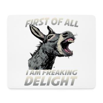 Esel Grauesel Eselfreund Tierhalter Design - Mousepad (Querformat) - Weiß - Vorne