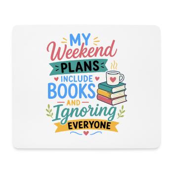 Lire des romans Fan de Lecture Conception - Tapis de souris (format paysage) - blanc - Devant
