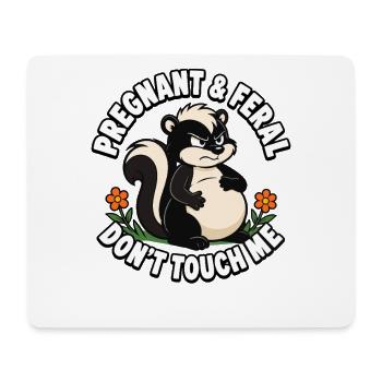 Pregnant and wild skunk pregnancy: Fi - Mouse Pad (horizontal) - white - Front
