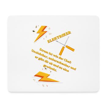 Elektriker T-Shirt Lustiges Geschenk Beruf Humor!! - Mousepad (Querformat) - Weiß - Vorne
