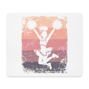 Cheerpom pom girls Mom Cheerleading - Tapis de souris (format paysage) - blanc - Devant