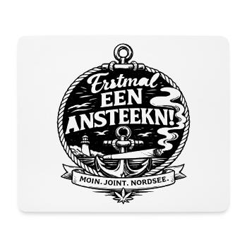 Plattdeutsch Kiffer Humor Nordsee Moin Spruch - Mousepad (Querformat) - Weiß - Vorne