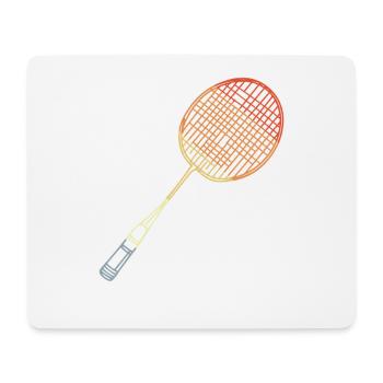 Esquisse de raquette de badminton - Tapis de souris (format paysage) - blanc - Devant