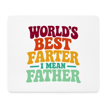Vatertag Papa Bester Furzer der Welt Ich meine Vater - Mousepad (Querformat) - Weiß - Vorne