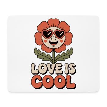 Love Is Cool T-Shirt - Gift for Good Mood - Mouse Pad (horizontal) - white - Front