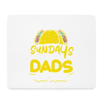 Le dimanche, c’est pour les papas, les tacos, papa, les hommes - Tapis de souris (format paysage) - blanc - Devant