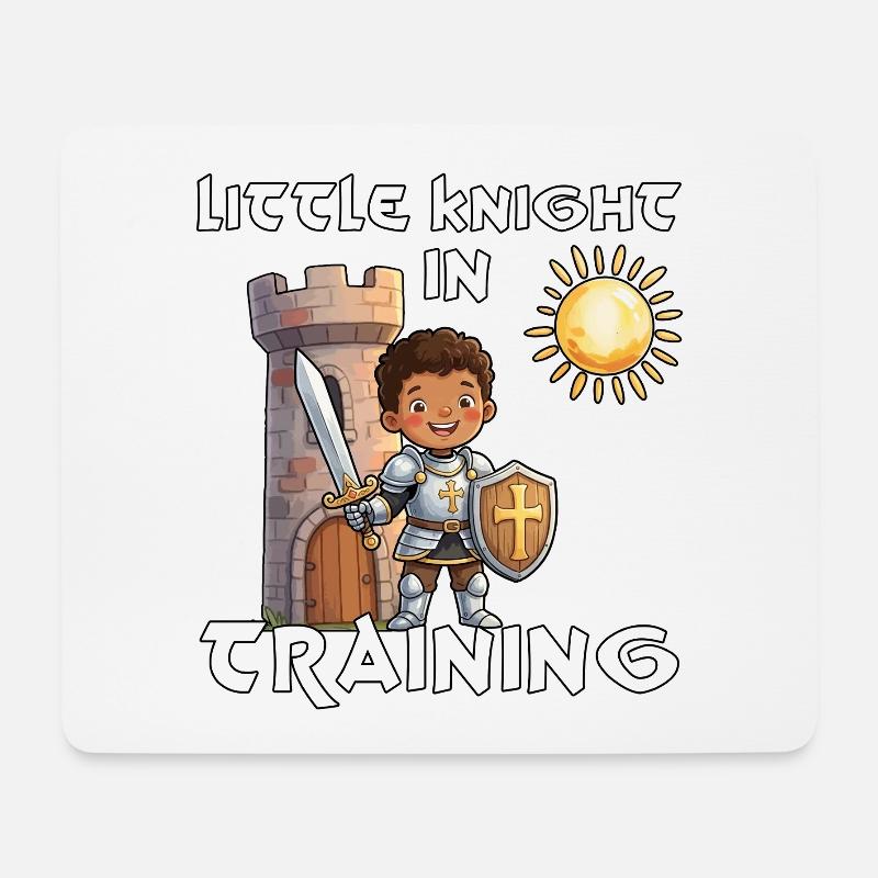 Ren Faire Medieval Little Knight In Training - Mousepad (Querformat) - Weiß